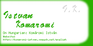istvan komaromi business card