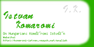 istvan komaromi business card